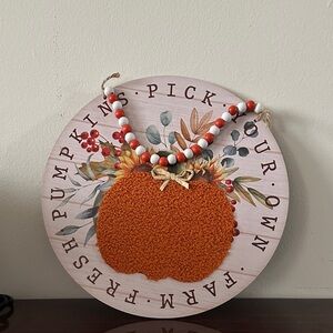 Orange Pumpkin Wall Decor